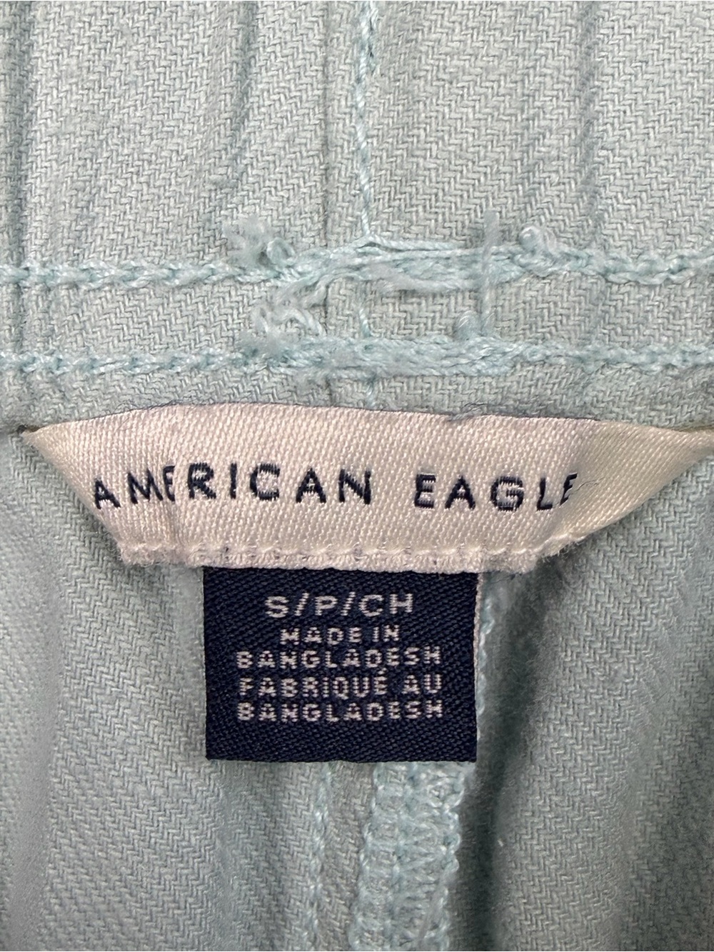 NWOT American Eagle Linen Blend Wide Leg Pants Sage Green Elastic Waist Size S - Picture 12 of 16